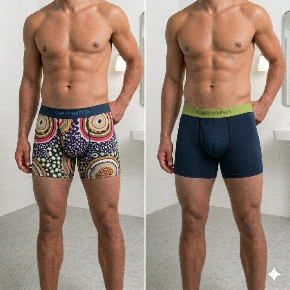 Pair of Thieves Hustle Boxer Briefs XXL Cell Out  Print & Blue (2) Pack *NEW*
